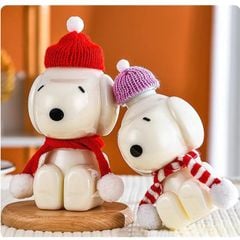 Chai nhựa đựng trà sữa hình Snoppy 350ml Siêu Đáng Yêu - Hủ nhựa đựng trà sữa, bánh kẹo giá sỉ cực tốt