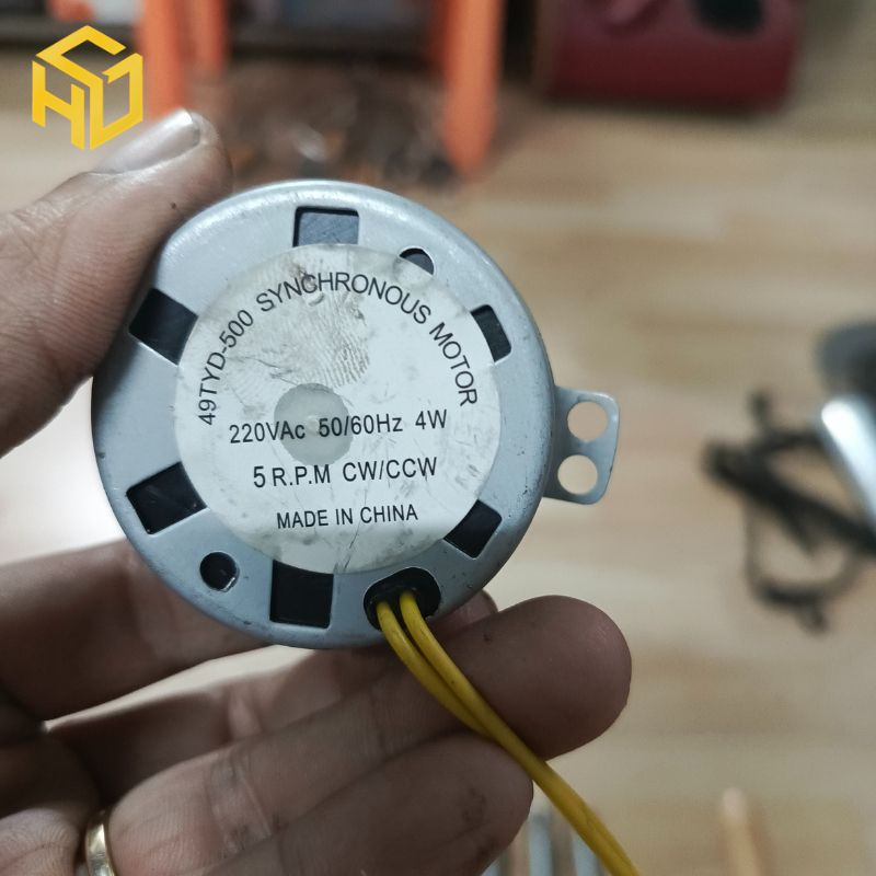 Bộ linh kiện máy quay nướng mini 5 xiên thịt motor 4W - Bộ đầy đủ tự lắp ráp DIY - Hương Giang