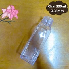 Chai Nhựa PET 330ml – Combo 50 Chai Đựng Đồ Uống, Chai Cứng Cáp, Trong Suốt