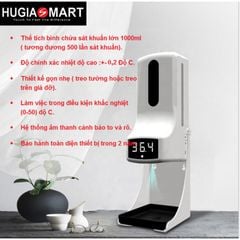 Máy sát khuẩn tự động kèm máy đo thân nhiệt 2 trong 1 giá thành hợp lý, BẢO HÀNH 12 THÁNG