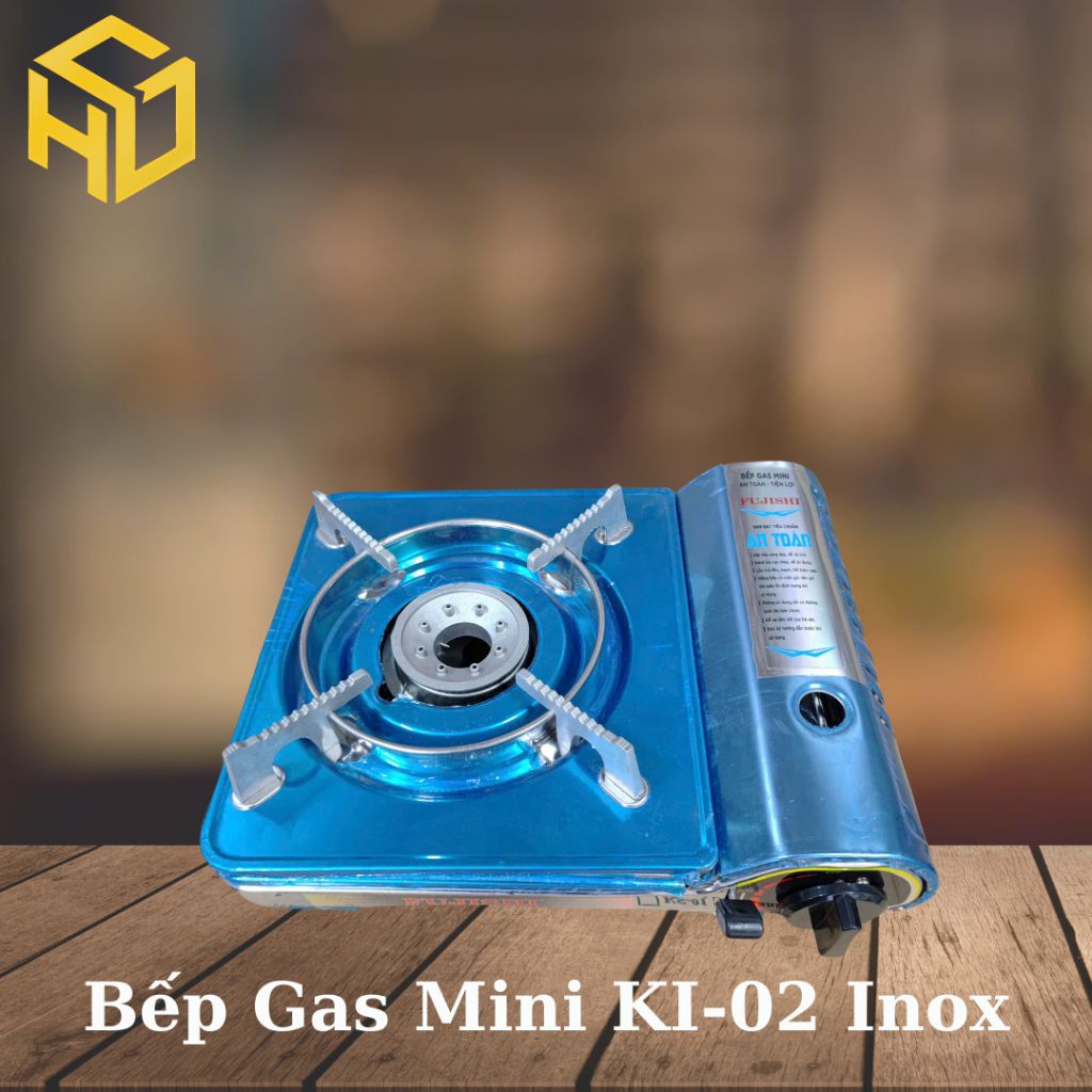 Bếp Gas Du Lịch Fujishi Loại Inox Cao Cấp -Bếp Gas Mini Dành Cho Gia Đình, Quán Ăn-Tiện Lợi, An Toàn
