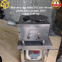 Bếp củi Sài Gòn loại vuông size 42.5cm siêu bền, có ống khói thoát, không đen đáy nồi