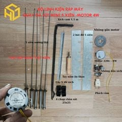 Bộ linh kiện máy quay nướng mini 5 xiên thịt motor 4W - Bộ đầy đủ tự lắp ráp DIY - Hương Giang