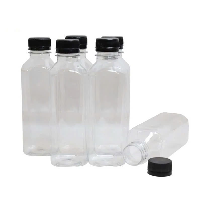 Chai Nhựa Vuông PET Kèm Nắp – Thể Tích 250ml, 330ml, 500ml ✨
