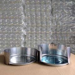 Mâm inox có chắn gió phù hợp cho bếp cồn inox tròn - Giúp bưng bê, di chuyển sạch sẽ, an toàn