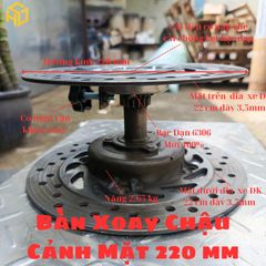 Bàn Xoay Cây Cảnh Chịu Tải 200kg Cải Tiến Có Chốt Khóa Xoay, Nắp Che Cát Chống Kẹt Bạc Đạn
