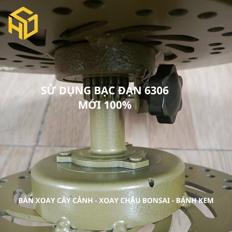 Bàn xoay mặt 29cm màu vàng sang trọng xoay 360 độ chịu tải 200kg livestream trưng bày bonsai