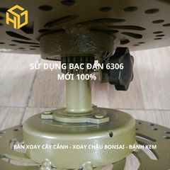 Bàn xoay mặt 29cm màu vàng sang trọng xoay 360 độ chịu tải 200kg livestream trưng bày bonsai