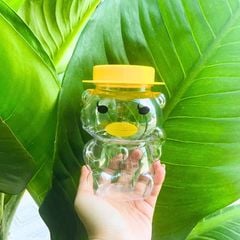 Bành 60 hũ nhựa PET hình Vịt lông mi 500ml - hũ nhựa đựng đồ ăn vặt, bánh kẹo, trà sữa