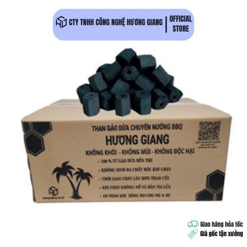 Than nướng BBQ siêu sạch, an toàn, không khói, dùng lâu - Than gáo dừa giá sỉ cực tốt, tặng kèm cồn mồi than