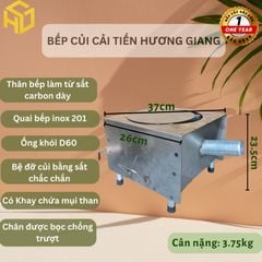 Bếp củi thông minh Sài Gòn chống khói – vuông 26cm, đường chéo bếp 37cm cho gia đình, quán ăn nhỏ