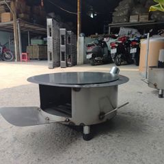 Bếp Củi Cải Tiến Hương Giang Tròn 50cm–Siêu Bền, Chống Đen Nồi,Có Ống Khói, Bệ Đỡ Củi & Hứng Tro