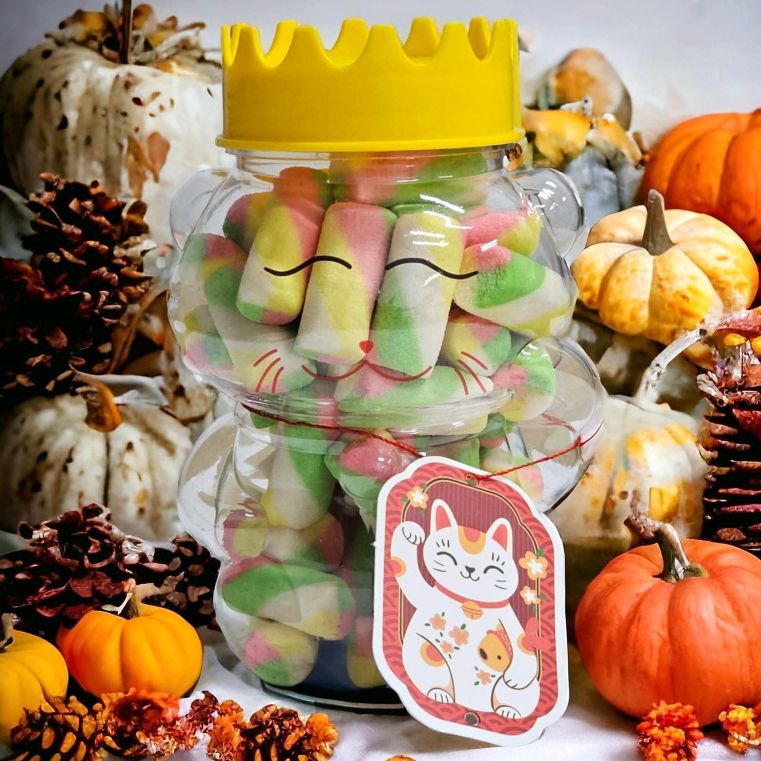 Bành 60 Hủ Nhựa PET Hình Mèo Thần Tài 500ml - Hũ Đựng Trà Sữa, Đồ Khô, Bánh Kẹo - Chai Nhựa Hình Thú