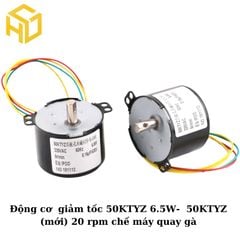 Động cơ giảm tốc 50KTYZ 6.5W-  50KTYZ  (mới) 20 rpm chế máy quay gà