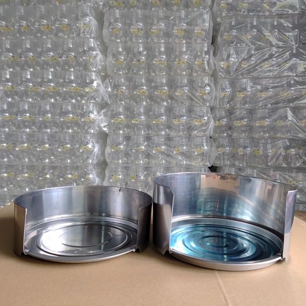 Mâm inox có chắn gió phù hợp cho bếp cồn inox tròn - Giúp bưng bê, di chuyển sạch sẽ, an toàn