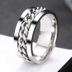 Nhẫn Khui Bia Titan Không Gỉ Có Xích Xoay