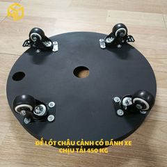 [CHÍNH HÃNG] Đế Đẩy Chậu Cây Có 4 Bánh Xe Cắt CNC Nguyên Tấm Sơn Tĩnh Điện Chống Gỉ Chịu Tải 450kg