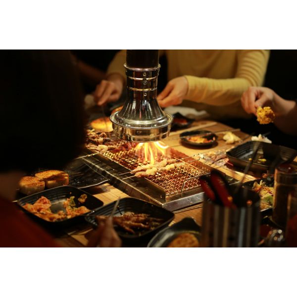 Xiên nướng quay inox nướng đùi dê, đùi cừu – Dùng cho bếp nướng quay tay tại bàn