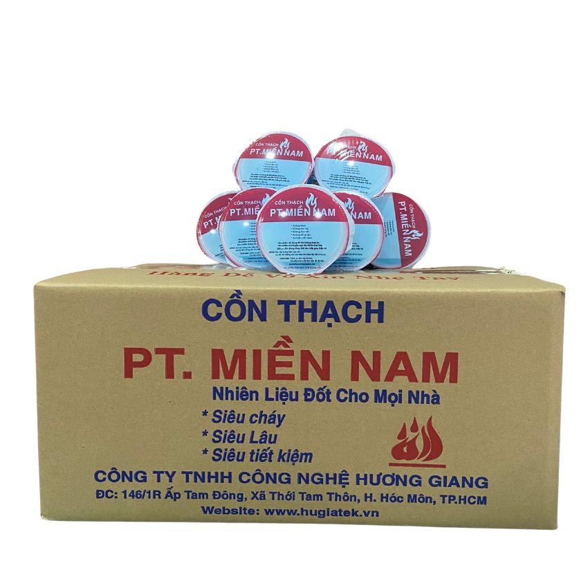 Cồn Thạch PT Miền Nam thùng 60 ly 110gr/ly dùng nấu nướng lẩu hấp quán ăn,nhà hàng