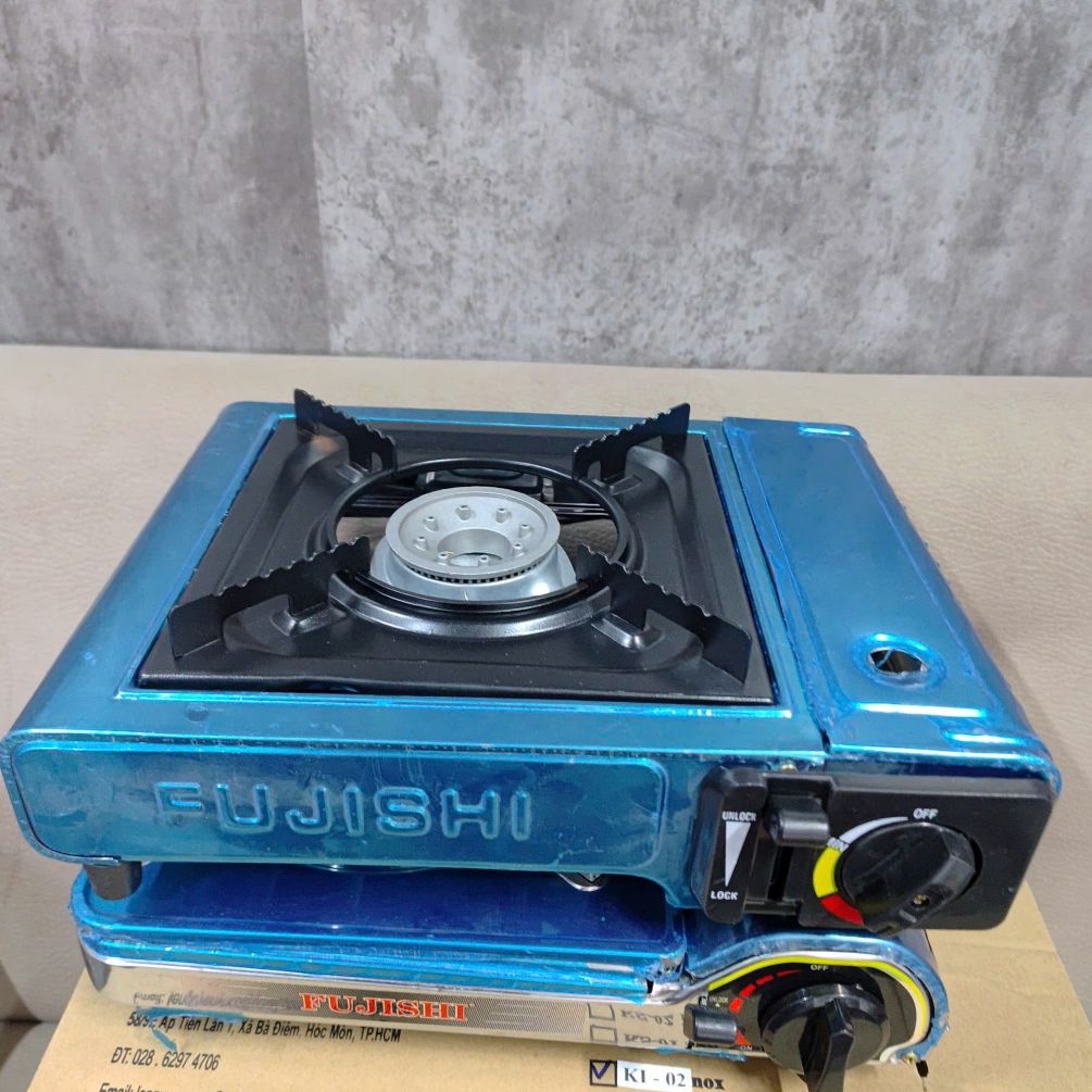 Bếp Gas Du Lịch Fujishi Loại Inox Cao Cấp -Bếp Gas Mini Dành Cho Gia Đình, Quán Ăn-Tiện Lợi, An Toàn