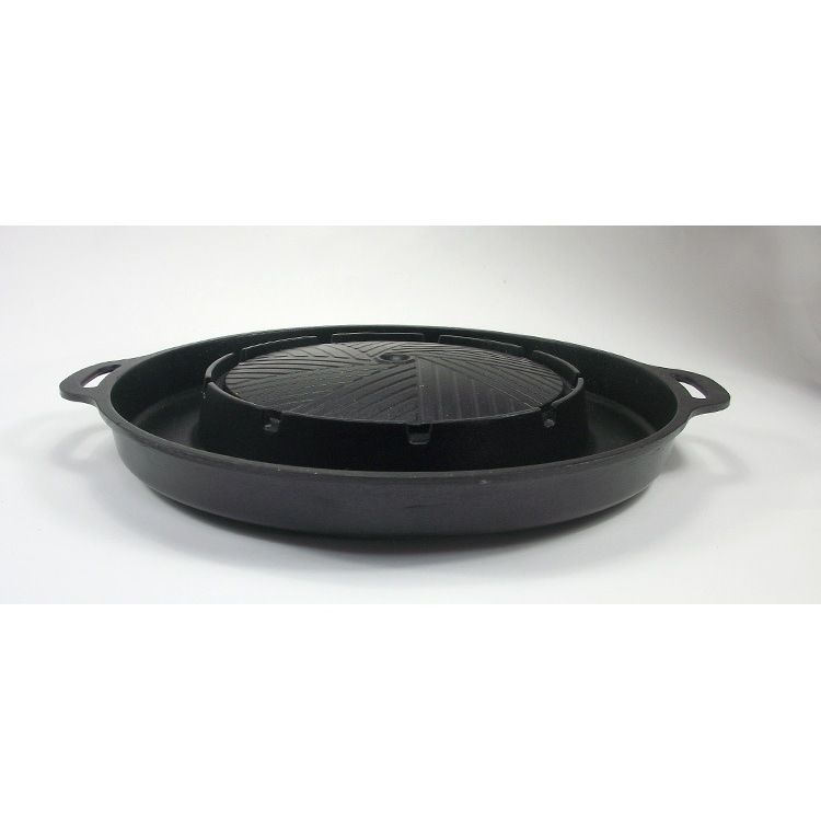 Chảo Lẩu Nướng Hàn Quốc Đa Năng Size 32cm – Nướng & Lẩu 2 Trong 1, Chảo Dùng Cho Bếp Gas Mini