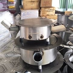Bếp củi Sài Gòn chống đen nồi có ống khói, bệ đỡ củi, hứng tro – loại tròn 40cm