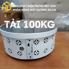 Bàn xoay trưng bày 360 độ mặt gương 30cm - tải 100kg - Livestream chụp ảnh chuyên nghiệp