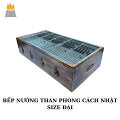Bếp nướng than BBQ kiểu Nhật dành cho 4 người, hình chữ nhật 22x44cm
