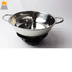 Nồi Lẩu  Hugia Tặng ngay Gắp Inox  - Nồi lẩu Hotpot 2 ngăn Hàn Quốc size 30