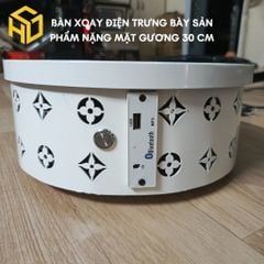 Bàn xoay trưng bày 360 độ mặt gương 30cm - tải 100kg - Livestream chụp ảnh chuyên nghiệp