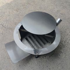 Bếp củi cải tiến Hương Giang siêu bền tròn 50cm chống đen nồi,có ống khói thoát, bệ đỡ củi,hứng tro