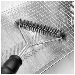 Cây Cọ Thép Chà Rửa Vỉ Nướng BBQ – Tay Cầm Dài Tiện Dụng, Đánh Bay Mọi Vết Bẩn