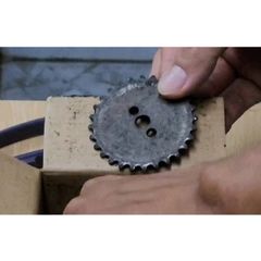 Nhông đĩa cam xe máy chế lò nướng tự động mini