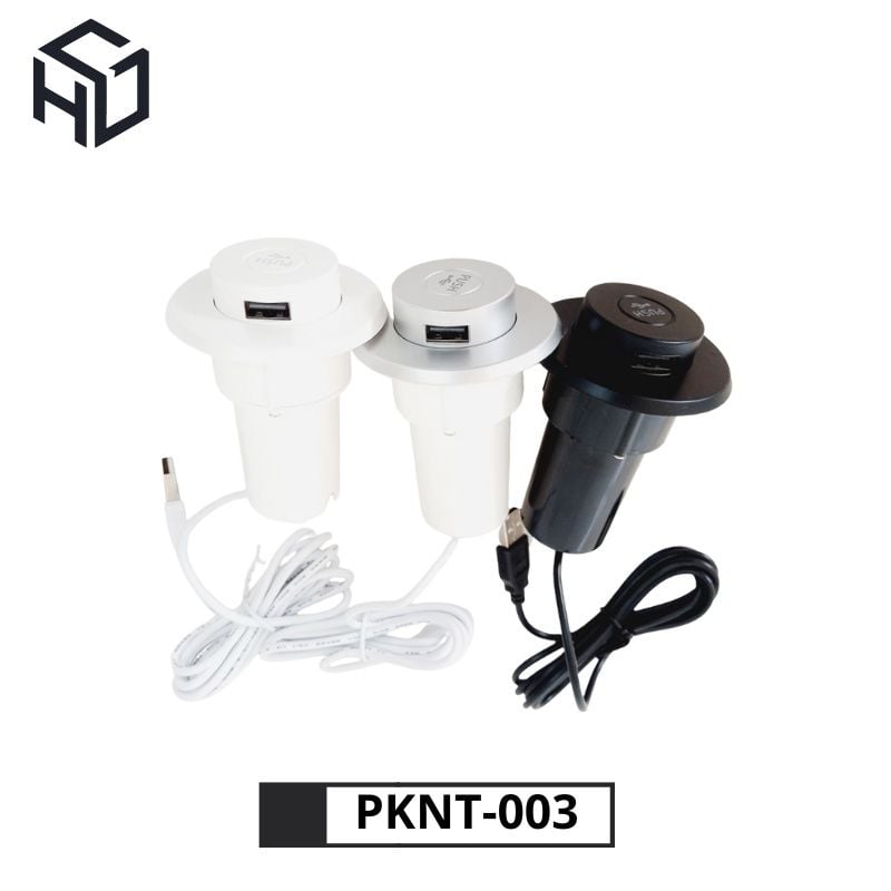 (PKNT-003) Sạc gắn bàn làm việc 3 cổng USB tiện lợi
