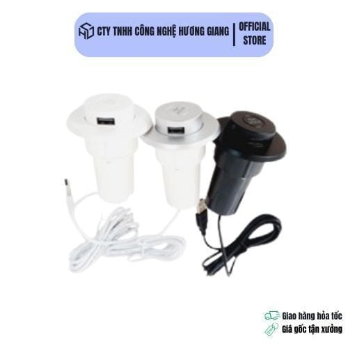 (PKNT-003) Sạc gắn bàn làm việc 3 cổng USB tiện lợi