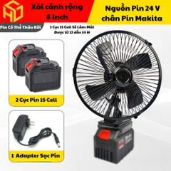 Quạt Tích Điện Loại cải tiến xoay được và có 2 cấp độ gió Dùng Liên Tục 10H