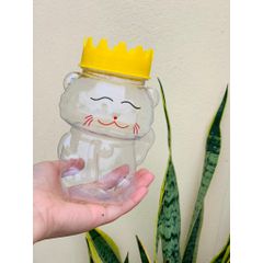 Hũ nhựa đựng trà sữa,bánh kẹo hình thú cổ rộng từ 500ml đến 2 lít-Hũ trong suốt, cứng cáp