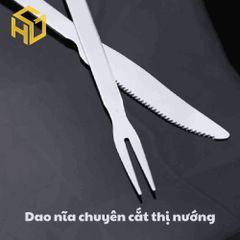 Bộ dao nĩa cắt thịt cừu, dê quay nướng | dụng cụ chuyên dụng cho bếp nướng