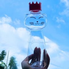 Giá Sỉ Chỉ Từ 1 Bành 60 Chai Nhựa Đựng Trà Sữa, nước ép,kẹo bánh Nàng mèo 500ml Đáng Yêu