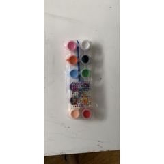 Combo đầy đủ 12 hủ màu acrylic kèm 2 cọ và đính đá tạo điểm nhấn cho nhân vật