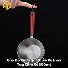 Chiếc Nồi Nhỏ 300ml Inox Tay Cầm Gỗ 
