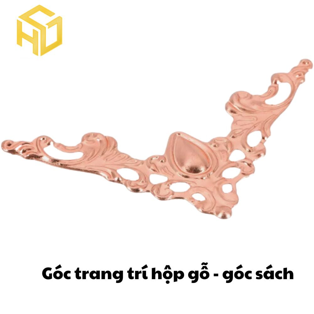 Bộ 20 Phụ kiện trang trí góc hộp gỗ, góc sách phong cách cổ điển