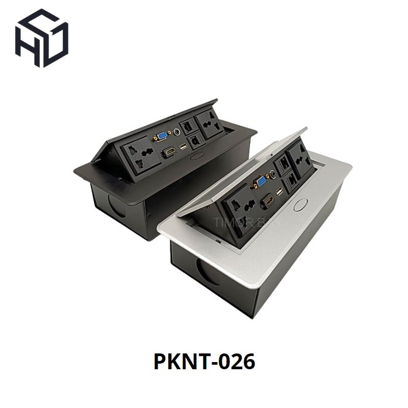 Hộp Ổ Cắm Điện Đa Năng 220V Âm Bàn - Láp đặt trong phòng họp - PKNT-026