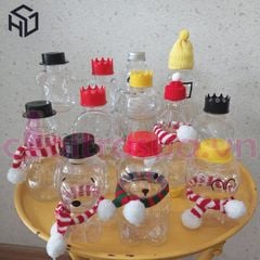 Chai nhựa đựng trà sữa hình thú đa dạng mẫu từ 250ml đến 700ml-Hũ nhựa đựng kẹo cứng cáp