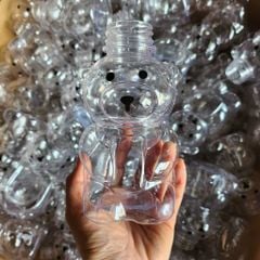 Giá Sỉ Chỉ Từ 1 Bành 60 Chai Nhựa Đựng Trà Sữa,nước ép,bánh kẹo Hình Gấu Teddy 450ml