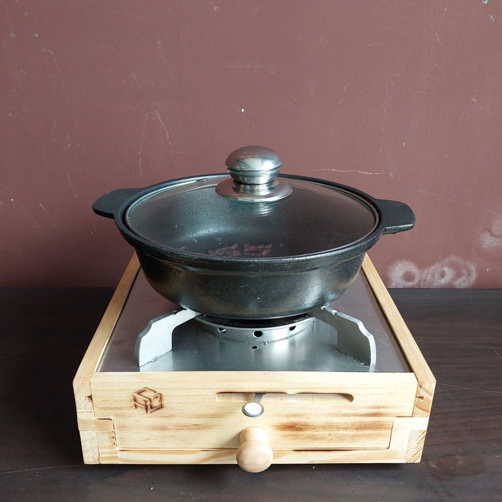 Nồi lẩu nhôm đúc chống dính cao cấp có 6 size lựa chọn dùng cho món kho quẹt, mì cay, nghêu hấp, lẩu...