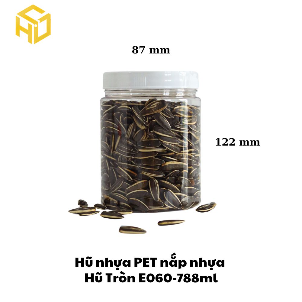 Hũ Nhựa Đựng Thực Phẩm - Nắp Nhựa Đủ Màu Thể Tích Từ 490ml đến 1020ml