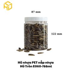 Hũ Nhựa Đựng Thực Phẩm - Nắp Nhựa Đủ Màu Thể Tích Từ 490ml đến 1020ml