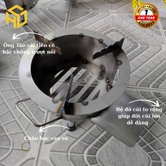 Bếp củi Sài Gòn tròn 30cm có bệ đỡ củi chắc chắn, tiện nấu các món hầm, kho, bánh tét