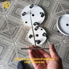 [CHÍNH HÃNG] Đế Đẩy Chậu Cây Có 4 Bánh Xe Cắt CNC Nguyên Tấm Sơn Tĩnh Điện Chống Gỉ Chịu Tải 450kg